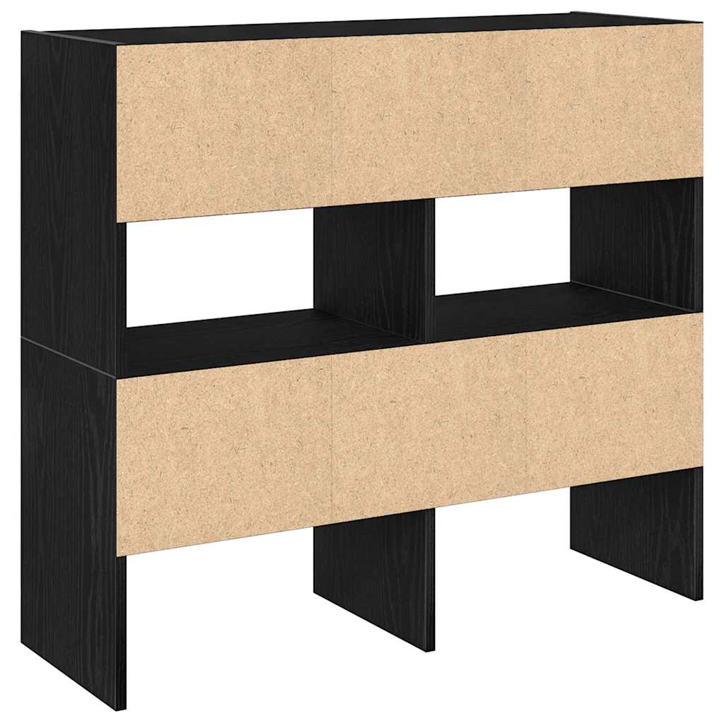 vidaXL Stojaki na buty 2 szt., sztaplowany, czarny, 89,5x30x40 cm