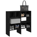 vidaXL Stojaki na buty 2 szt., sztaplowany, czarny, 89,5x30x40 cm