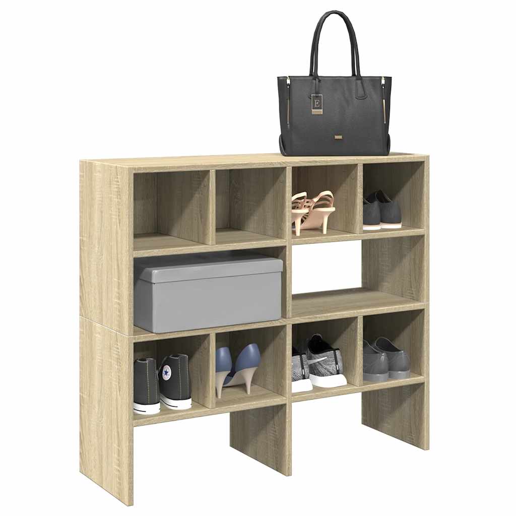 vidaXL Stojaki na buty 2 szt., sztaplowany, dąb sonoma, 89,5x30x40 cm