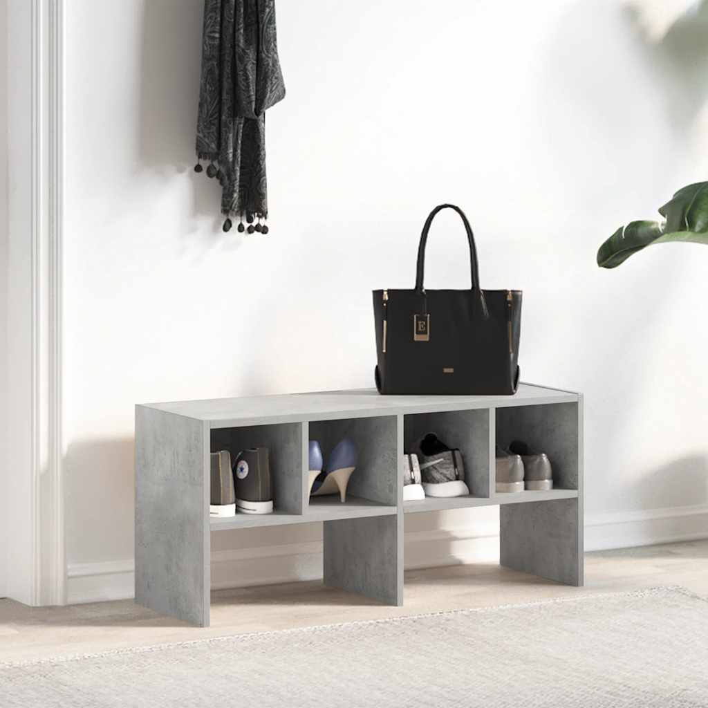 vidaXL Stojak na buty, sztaplowany, szarość betonu, 89,5x30x40 cm