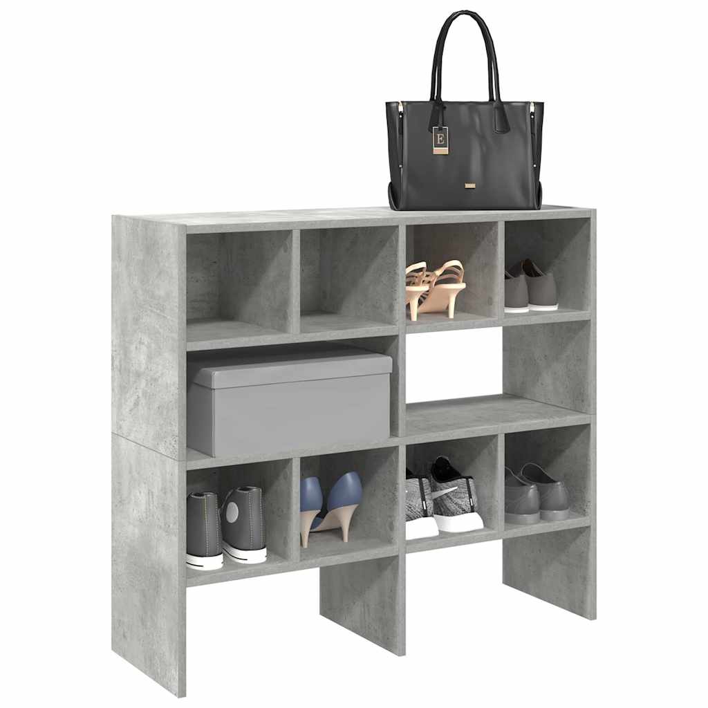vidaXL Stojaki na buty 2 szt., szarość betonu, 89,5x30x40 cm