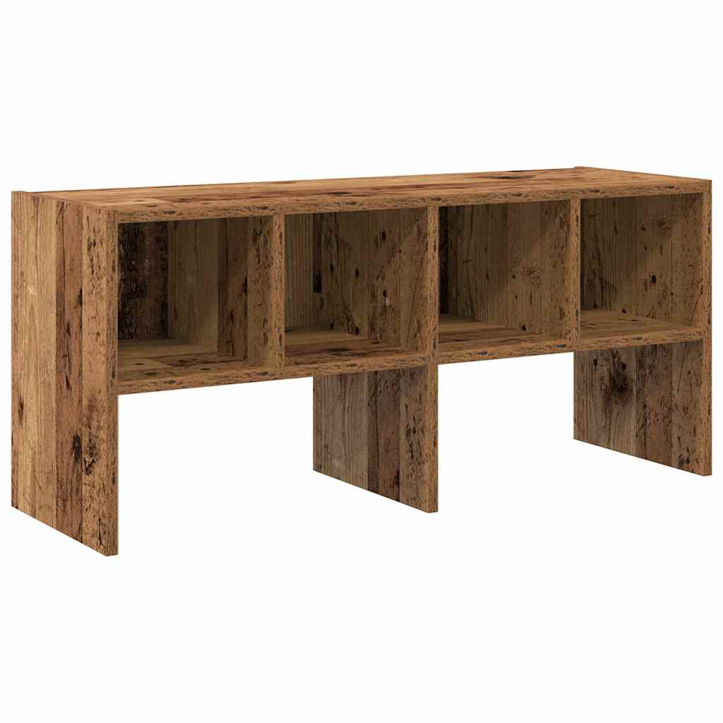 vidaXL Stojak na buty, sztaplowany, stare drewno, 89,5x30x40 cm