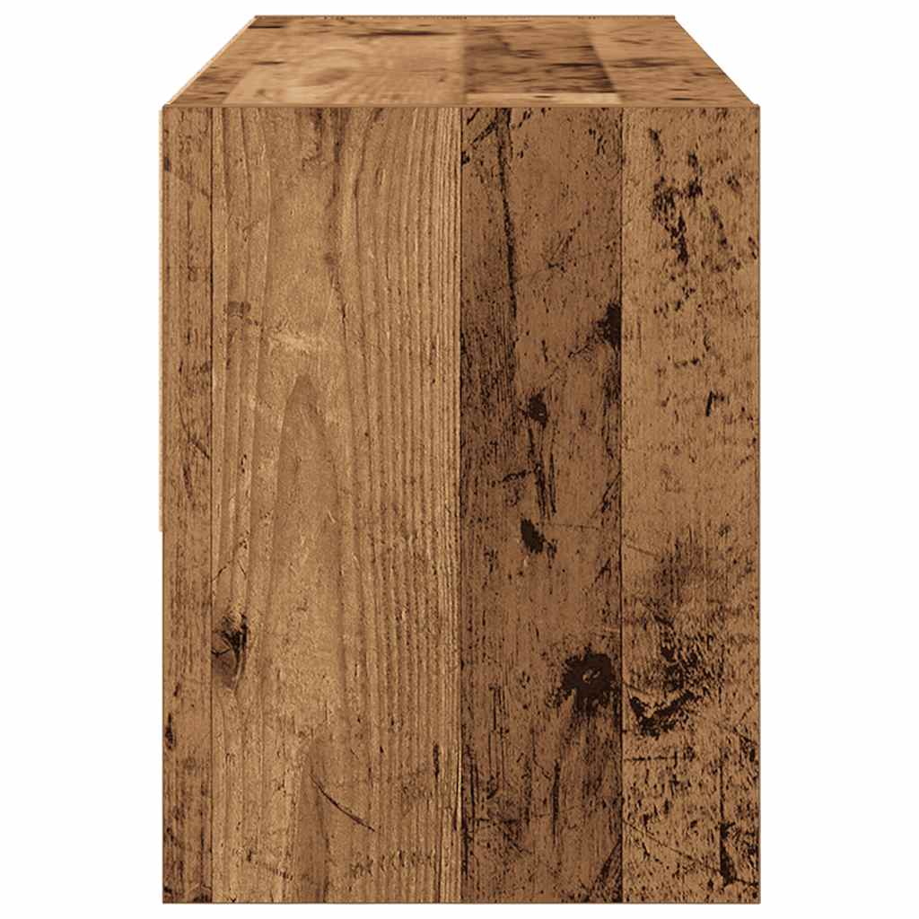 vidaXL Stojak na buty, sztaplowany, stare drewno, 89,5x30x40 cm