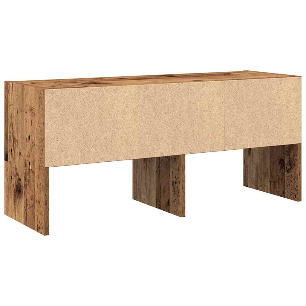 vidaXL Stojak na buty, sztaplowany, stare drewno, 89,5x30x40 cm