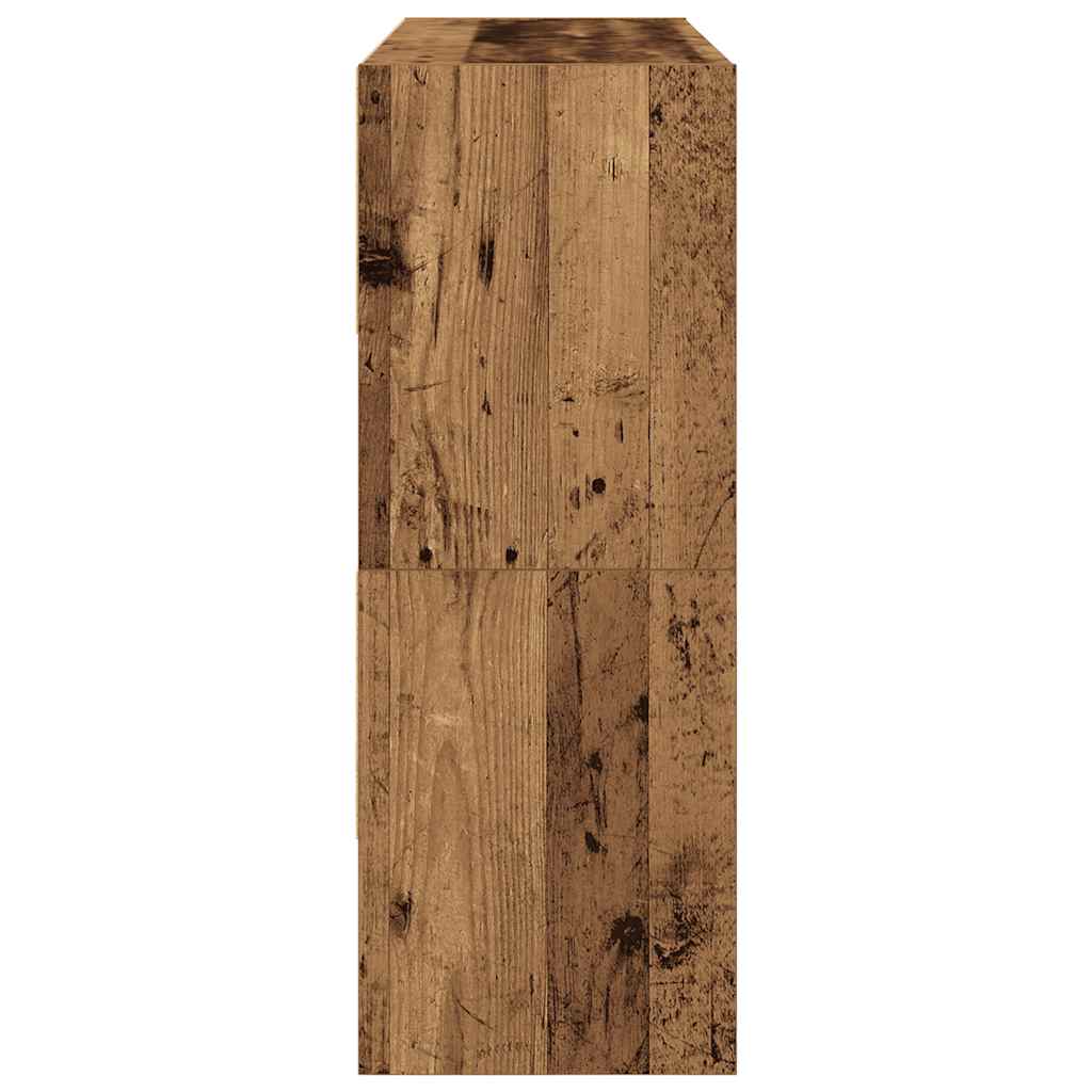 vidaXL Stojaki na buty 2 szt., sztaplowany, stare drewno, 89,5x30x40cm