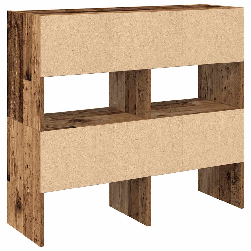 vidaXL Stojaki na buty 2 szt., sztaplowany, stare drewno, 89,5x30x40cm