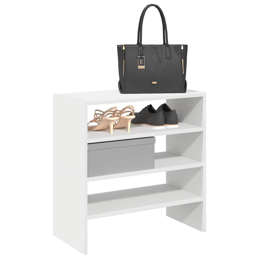 vidaXL Stojaki na buty 2 szt., sztaplowane, białe, 60x30x30,5 cm