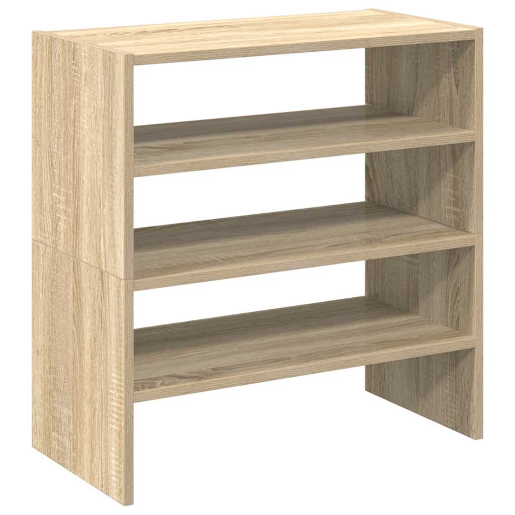 vidaXL Stojaki na buty 2 szt., sztaplowany, dąb sonoma, 60x30x30,5 cm