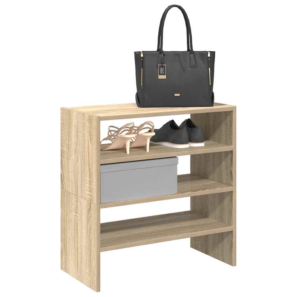 vidaXL Stojaki na buty 2 szt., sztaplowany, dąb sonoma, 60x30x30,5 cm