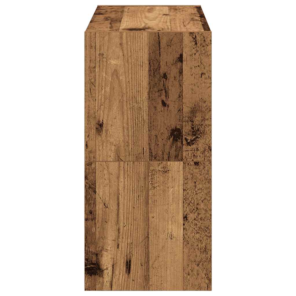 vidaXL Stojaki na buty 2 szt., sztaplowany, stare drewno, 60x30x30,5cm