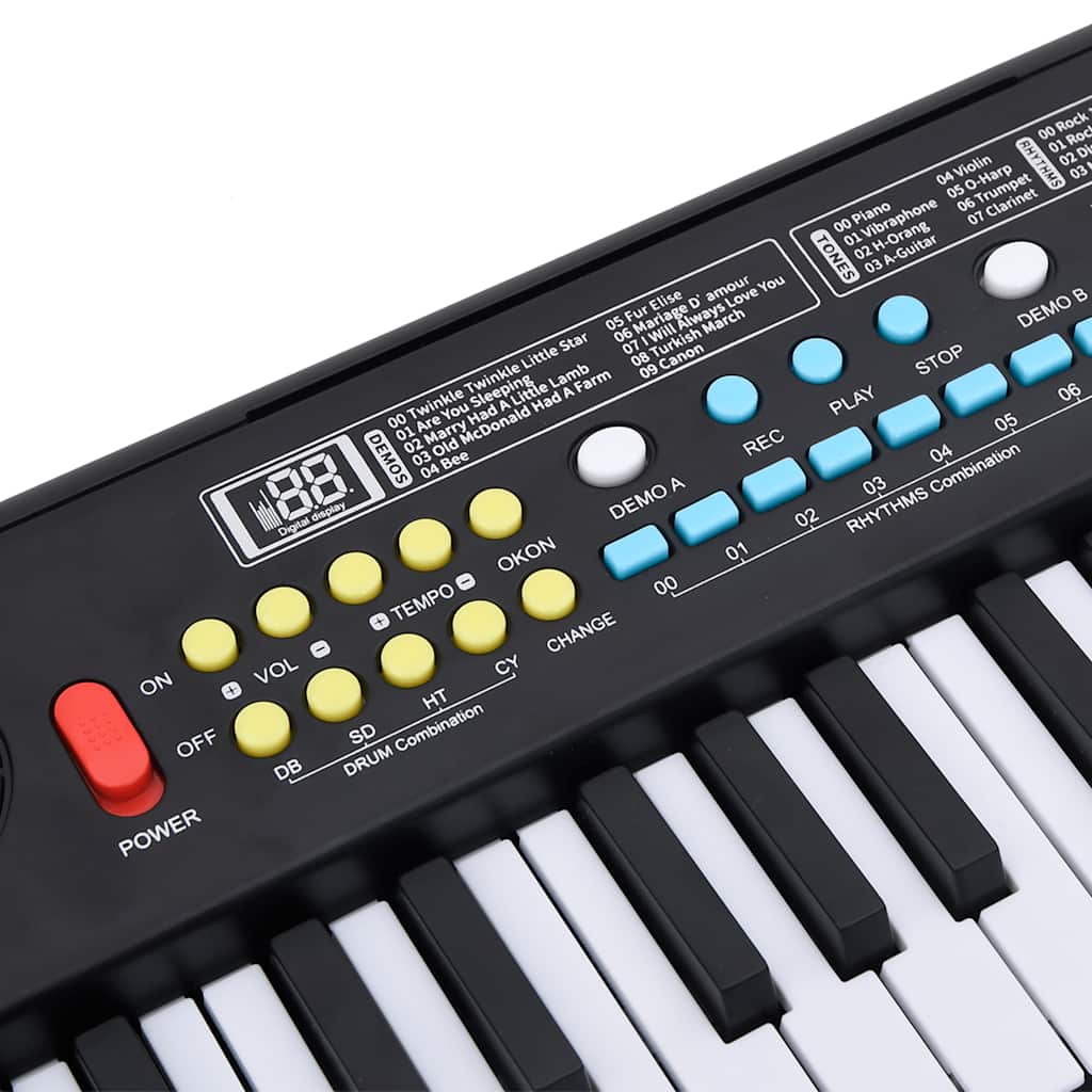 vidaXL 37 klawiszy pianina elektrycznego z mikrofonem dla dzieci