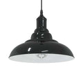 vidaXL Lampa wisząca z regulacją wysokości E27 połysk czarny metal
