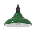 vidaXL Lampa wisząca z regulacją wysokości E27 połysk zielony metal