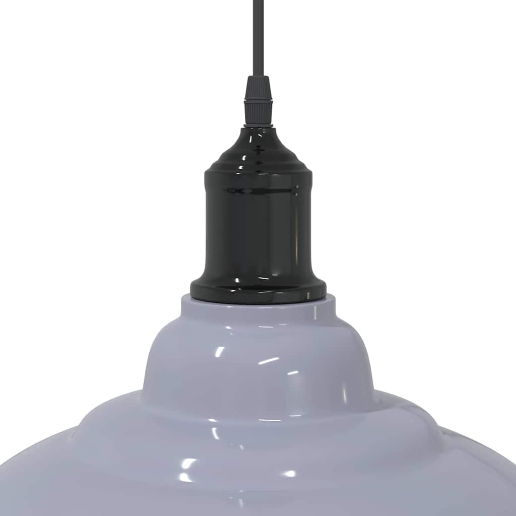 vidaXL Lampa wisząca z regulacją wysokości E27 połysk szary metal