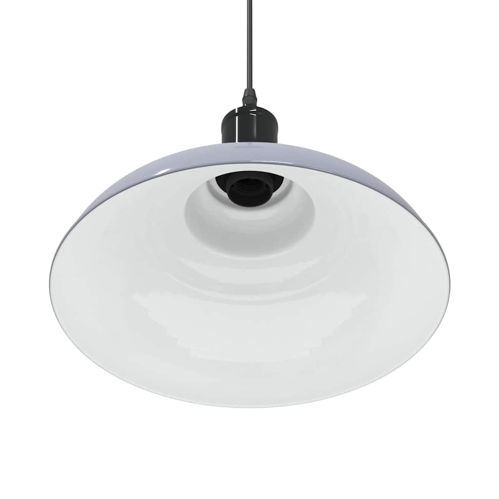 vidaXL Lampa wisząca z regulacją wysokości E27 połysk szary metal