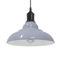 vidaXL Lampa wisząca z regulacją wysokości E27 połysk szary metal
