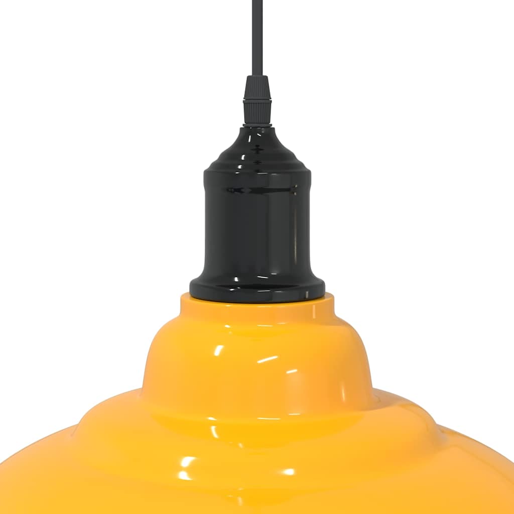 vidaXL Lampa wisząca z regulacją wysokości E27 połysk żółty metal