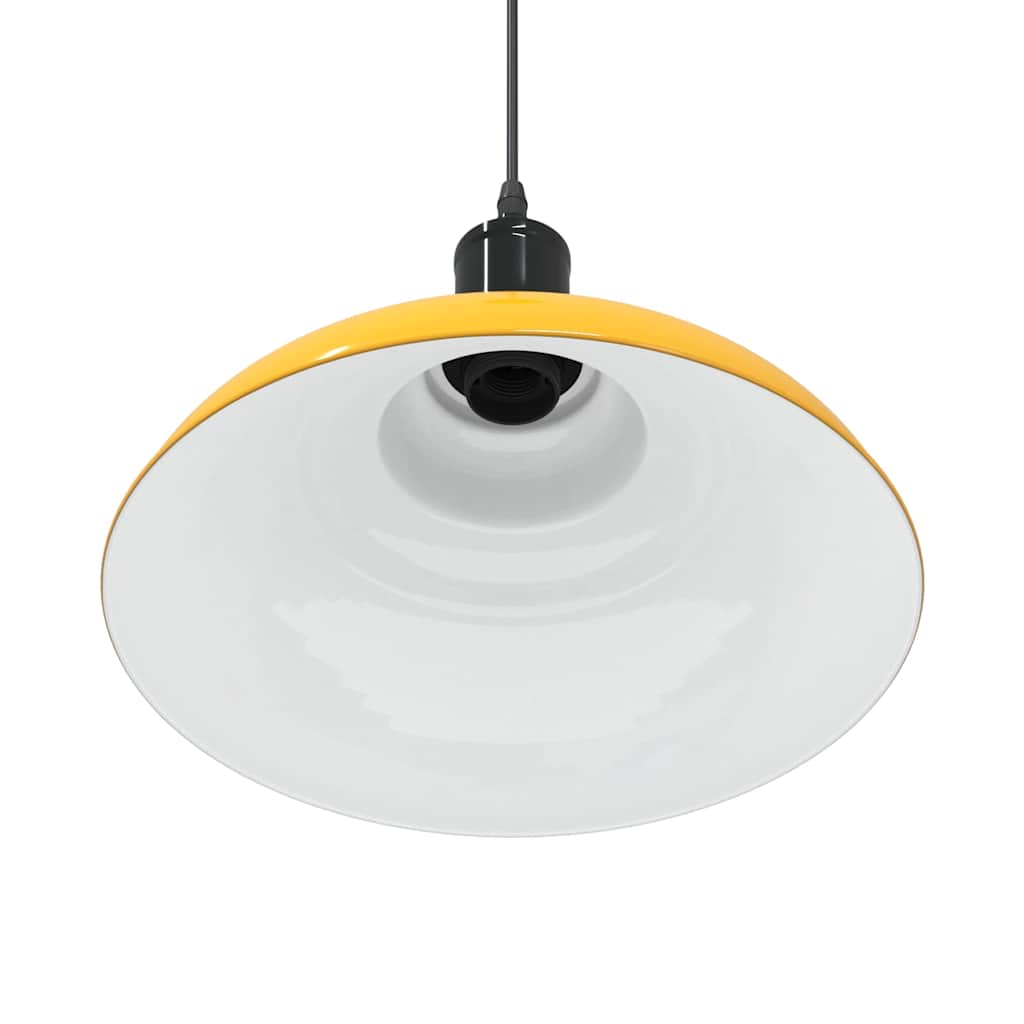 vidaXL Lampa wisząca z regulacją wysokości E27 połysk żółty metal
