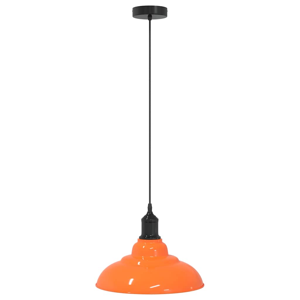 vidaXL Lampa wisząca z regulacją wysokości E27 Pomarańczowy połysk