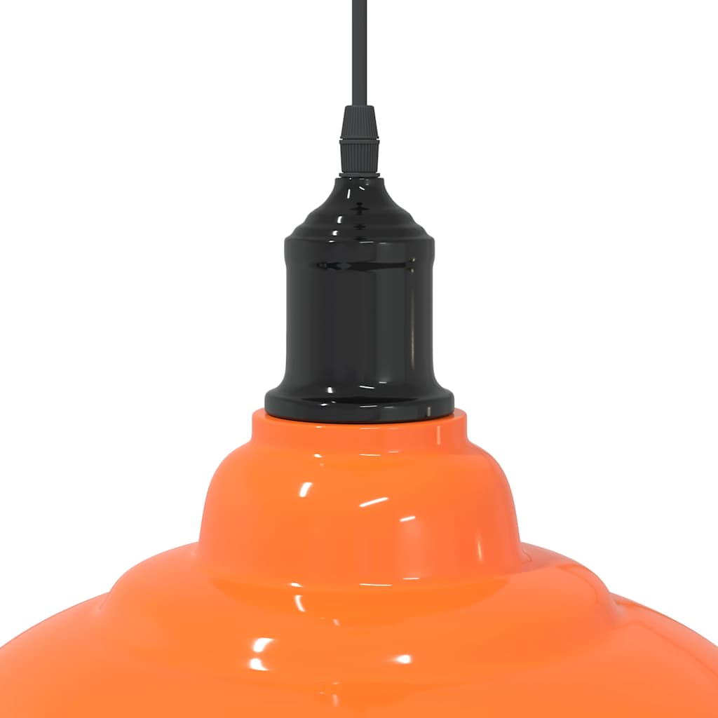 vidaXL Lampa wisząca z regulacją wysokości E27 Pomarańczowy połysk