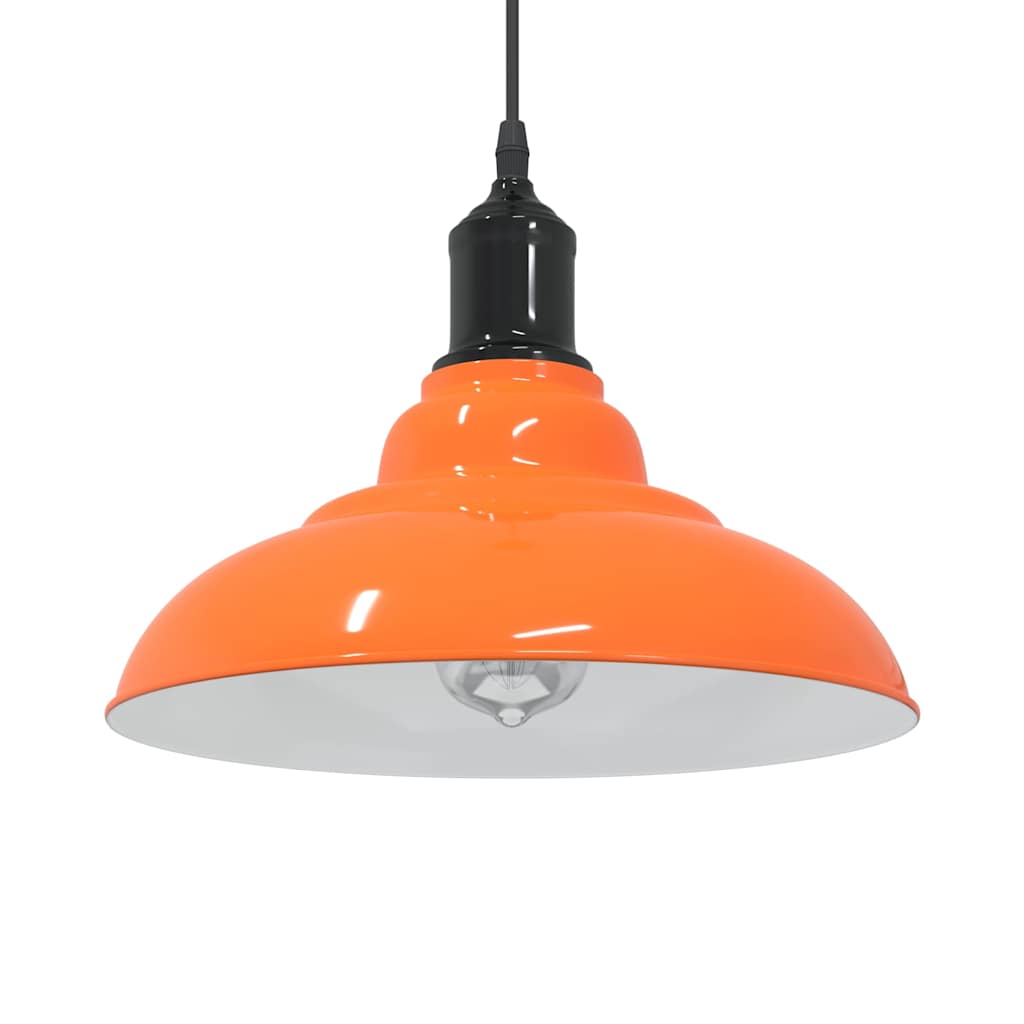 vidaXL Lampa wisząca z regulacją wysokości E27 Pomarańczowy połysk
