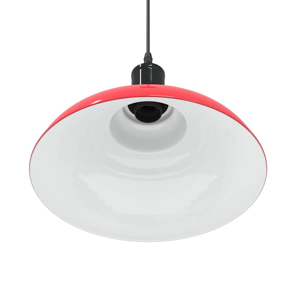 vidaXL Lampa wisząca z regulacją wysokości E27 połysk czerwony metal