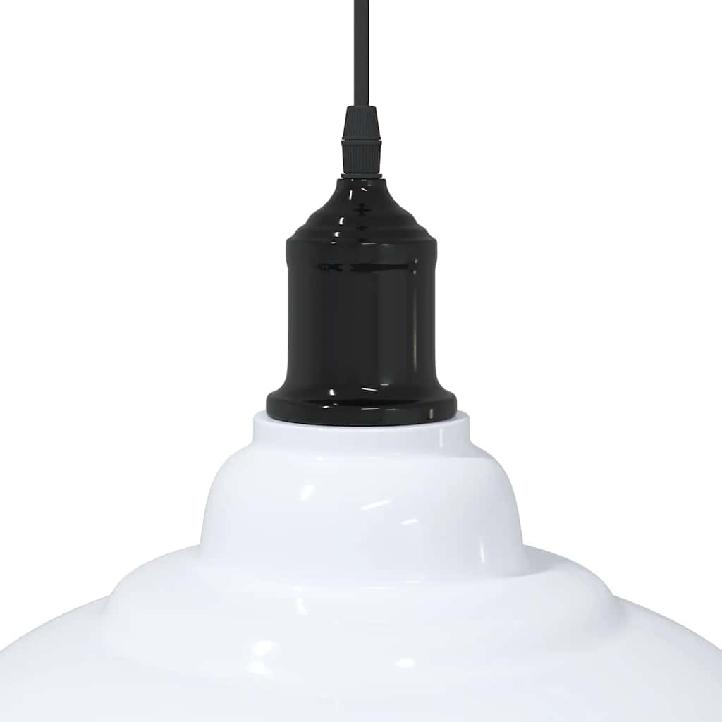 vidaXL Lampa wisząca z regulacją wysokości E27 połysk biały metal