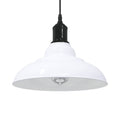 vidaXL Lampa wisząca z regulacją wysokości E27 połysk biały metal