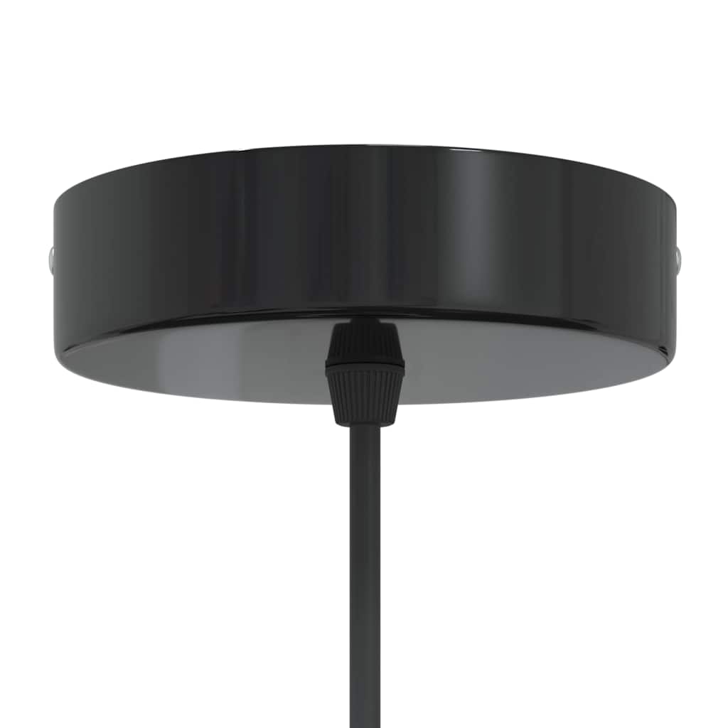 vidaXL Lampa wisząca z regulacją wysokości E27 połysk czarny metal