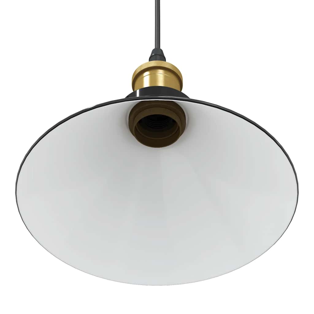 vidaXL Lampa wisząca z regulacją wysokości E27 połysk czarny metal