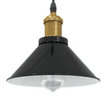 vidaXL Lampa wisząca z regulacją wysokości E27 połysk czarny metal