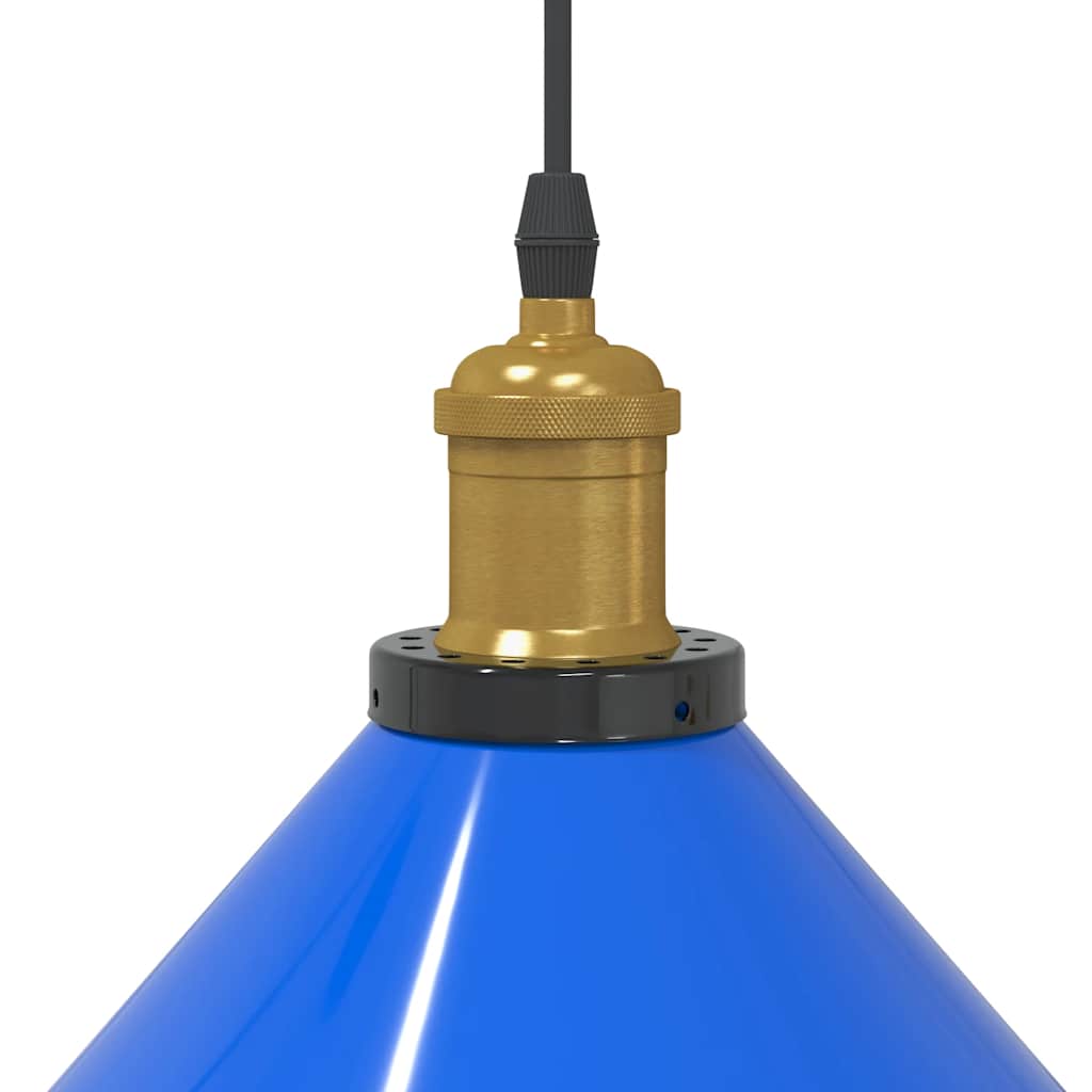 vidaXL Lampa wisząca z regulacją wysokości E27 połysk ciemnoniebieski