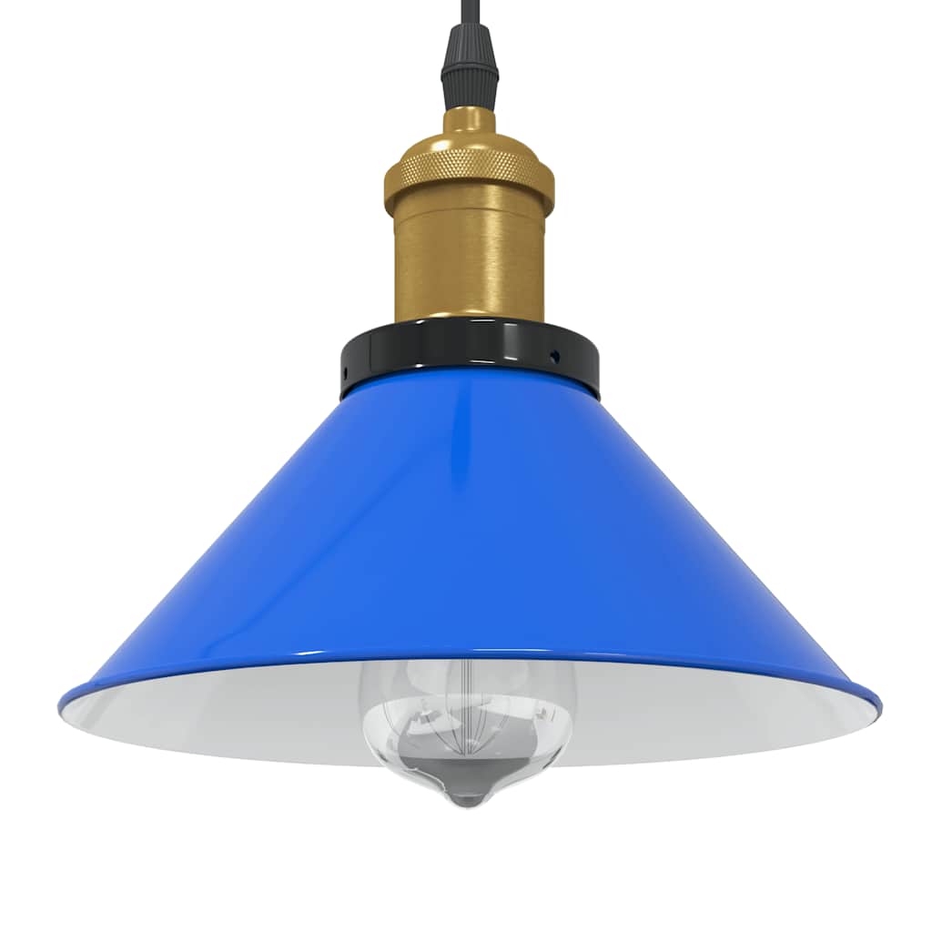 vidaXL Lampa wisząca z regulacją wysokości E27 połysk ciemnoniebieski
