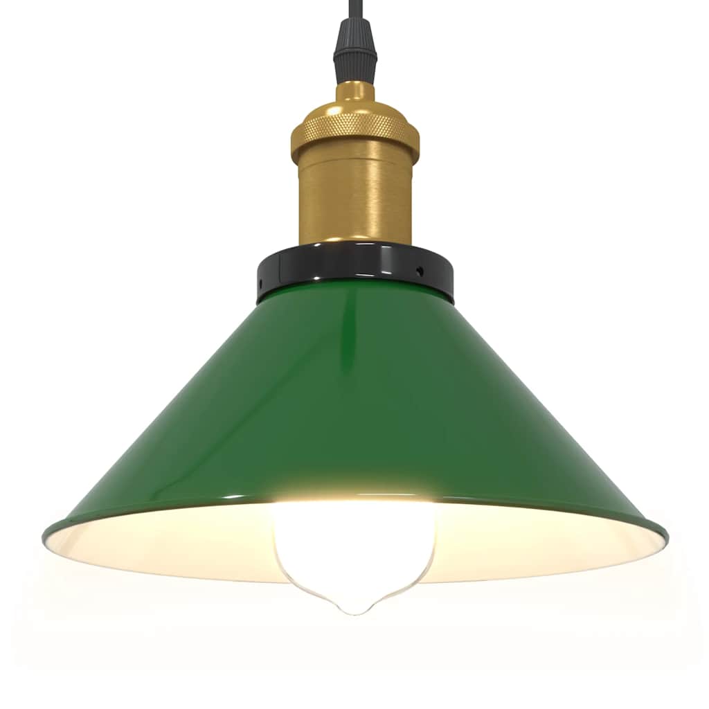 vidaXL Lampa wisząca z regulacją wysokości E27 połysk zielony