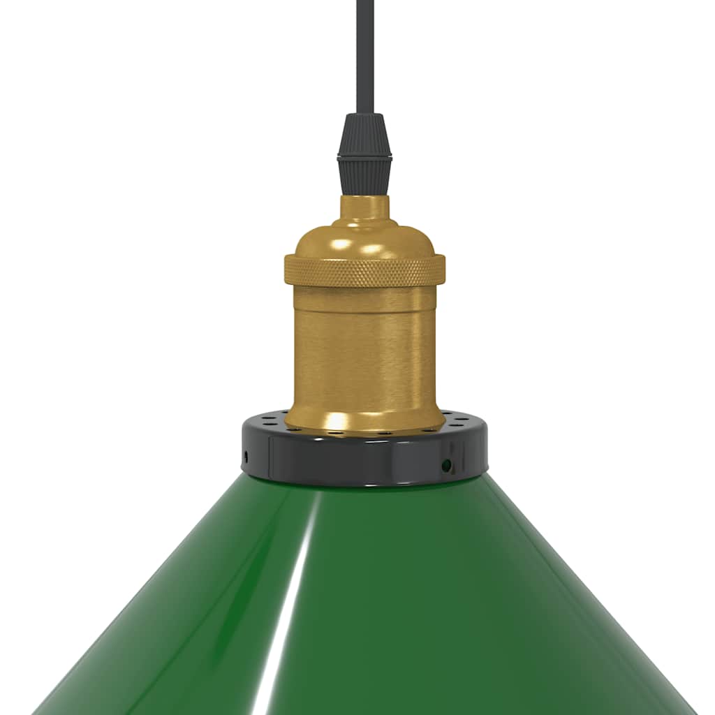 vidaXL Lampa wisząca z regulacją wysokości E27 połysk zielony