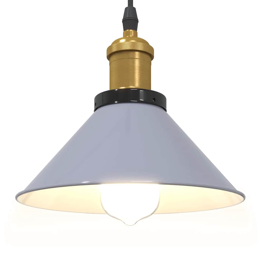 vidaXL Lampa wisząca z regulacją wysokości E27 połysk szary