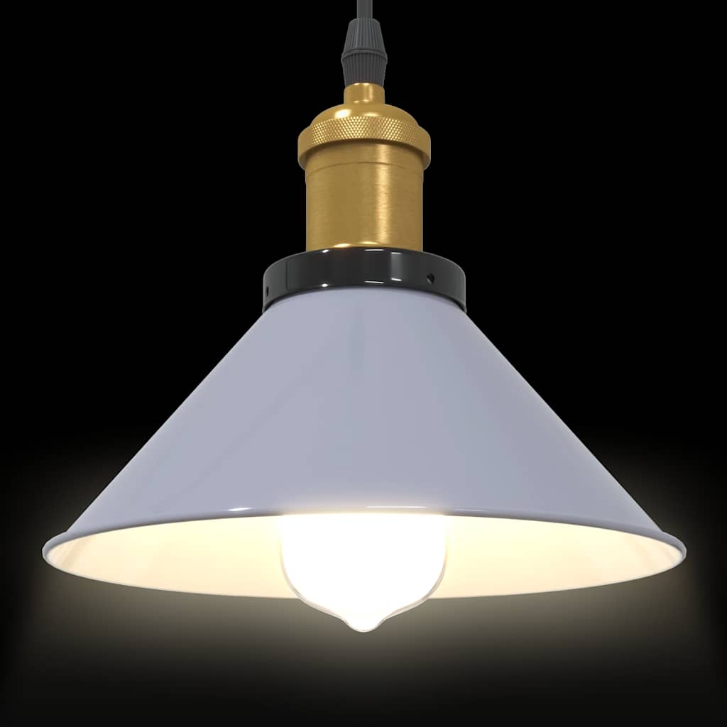 vidaXL Lampa wisząca z regulacją wysokości E27 połysk szary