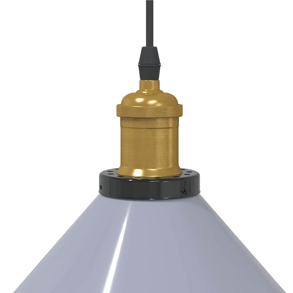 vidaXL Lampa wisząca z regulacją wysokości E27 połysk szary