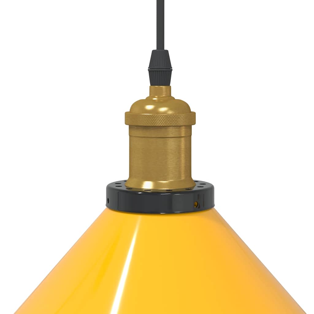 vidaXL Lampa wisząca z regulacją wysokości E27 połysk żółty