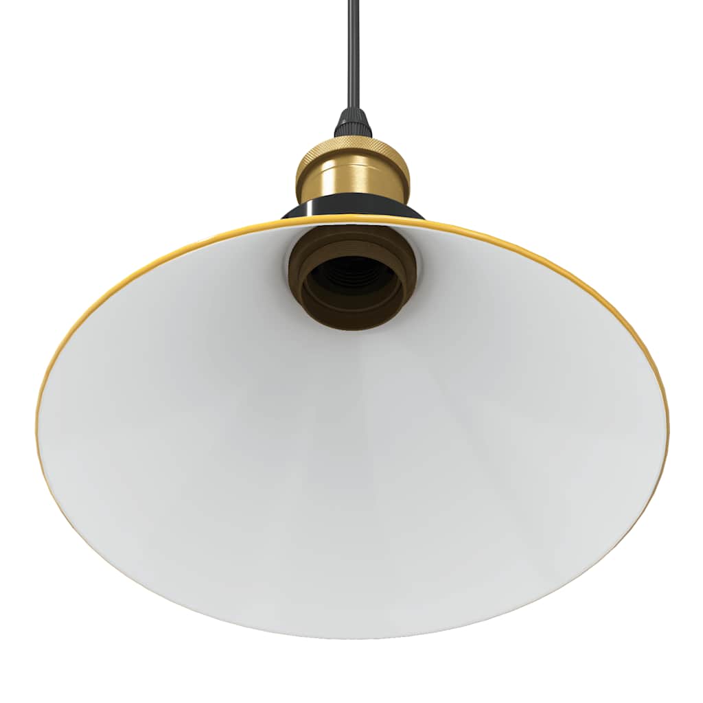 vidaXL Lampa wisząca z regulacją wysokości E27 połysk żółty