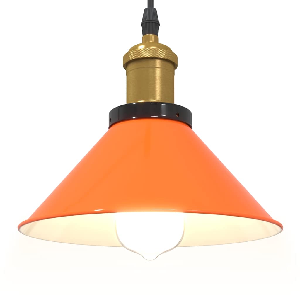 vidaXL Lampa wisząca z regulacją wysokości E27 Pomarańczowy połysk
