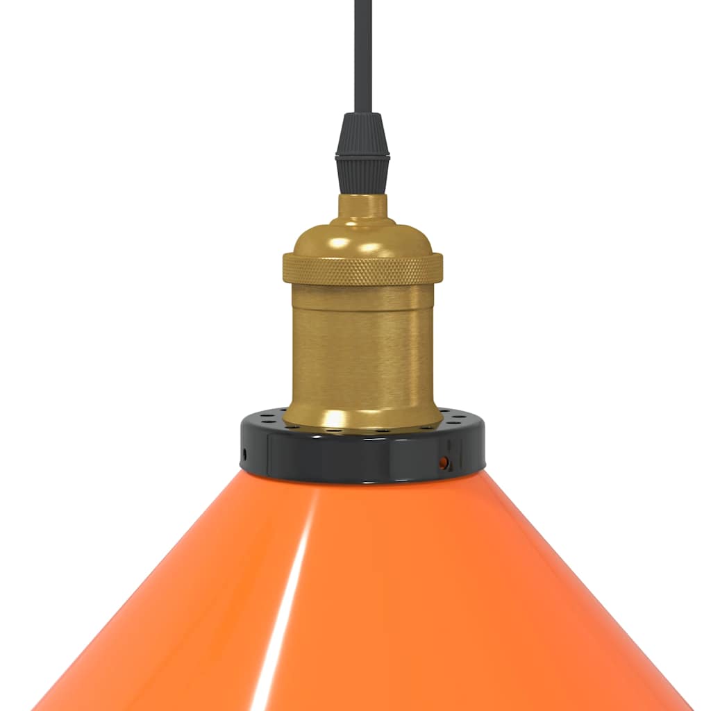 vidaXL Lampa wisząca z regulacją wysokości E27 Pomarańczowy połysk