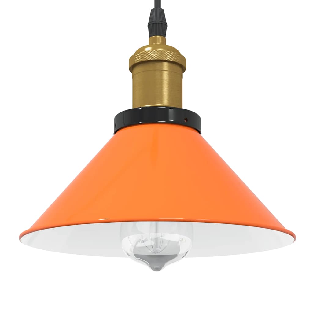 vidaXL Lampa wisząca z regulacją wysokości E27 Pomarańczowy połysk