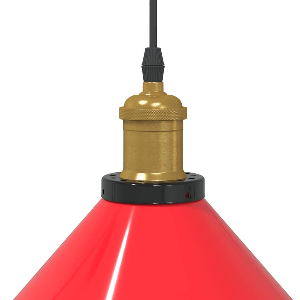 vidaXL Lampa wisząca z regulacją wysokości E27 połysk czerwony