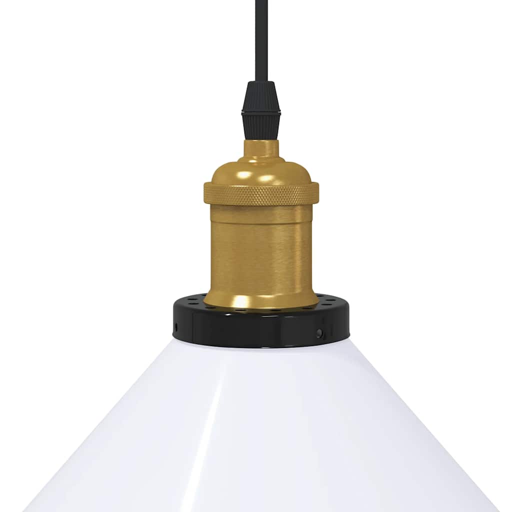 vidaXL Lampa wisząca z regulacją wysokości E27 połysk biały