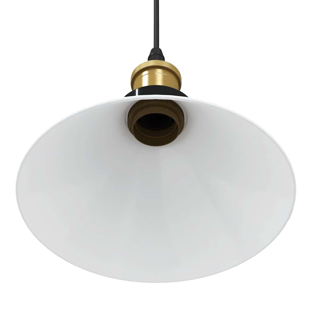 vidaXL Lampa wisząca z regulacją wysokości E27 połysk biały
