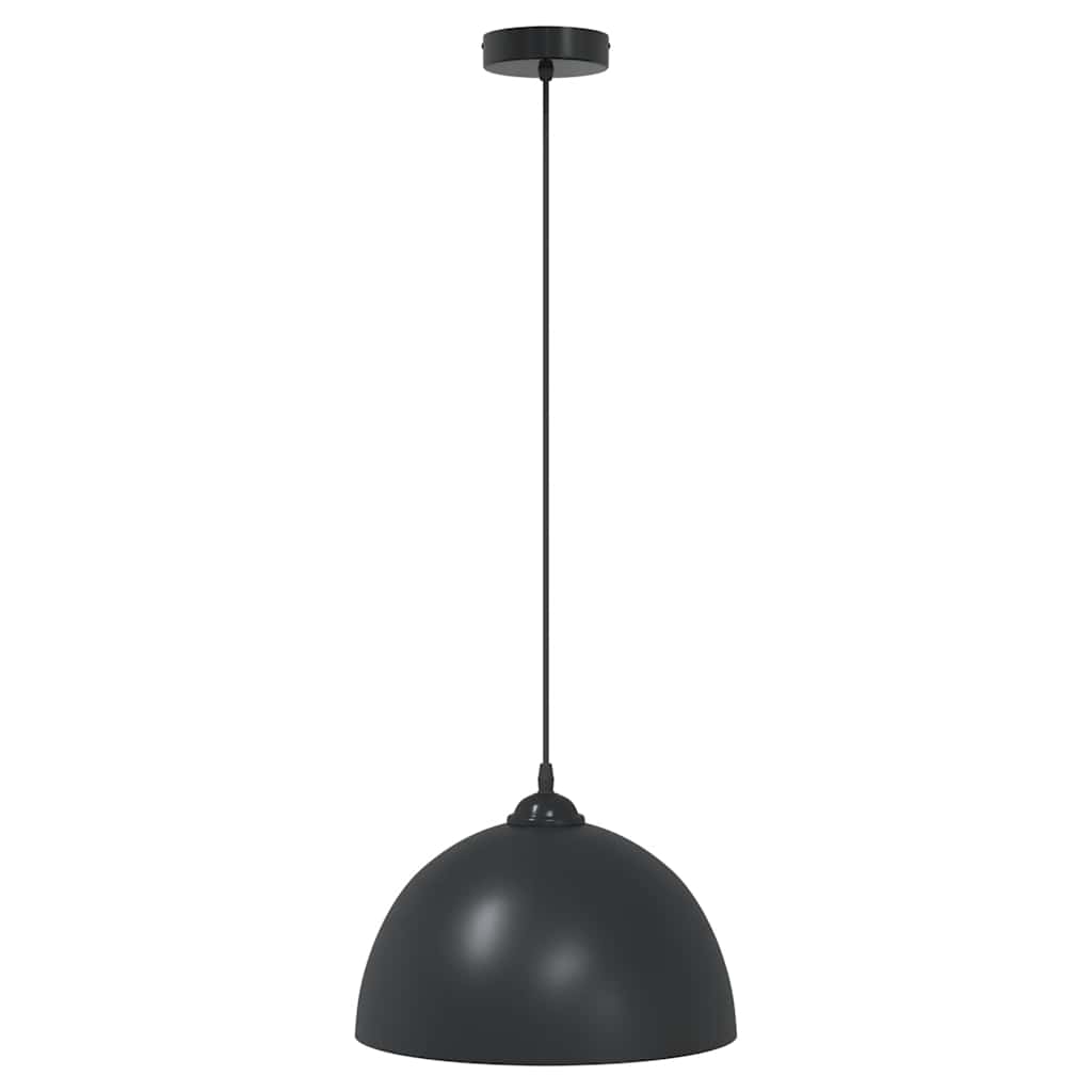 vidaXL Lampy wiszące 2 szt. Regulowana wysokość E27 Czarny Metal