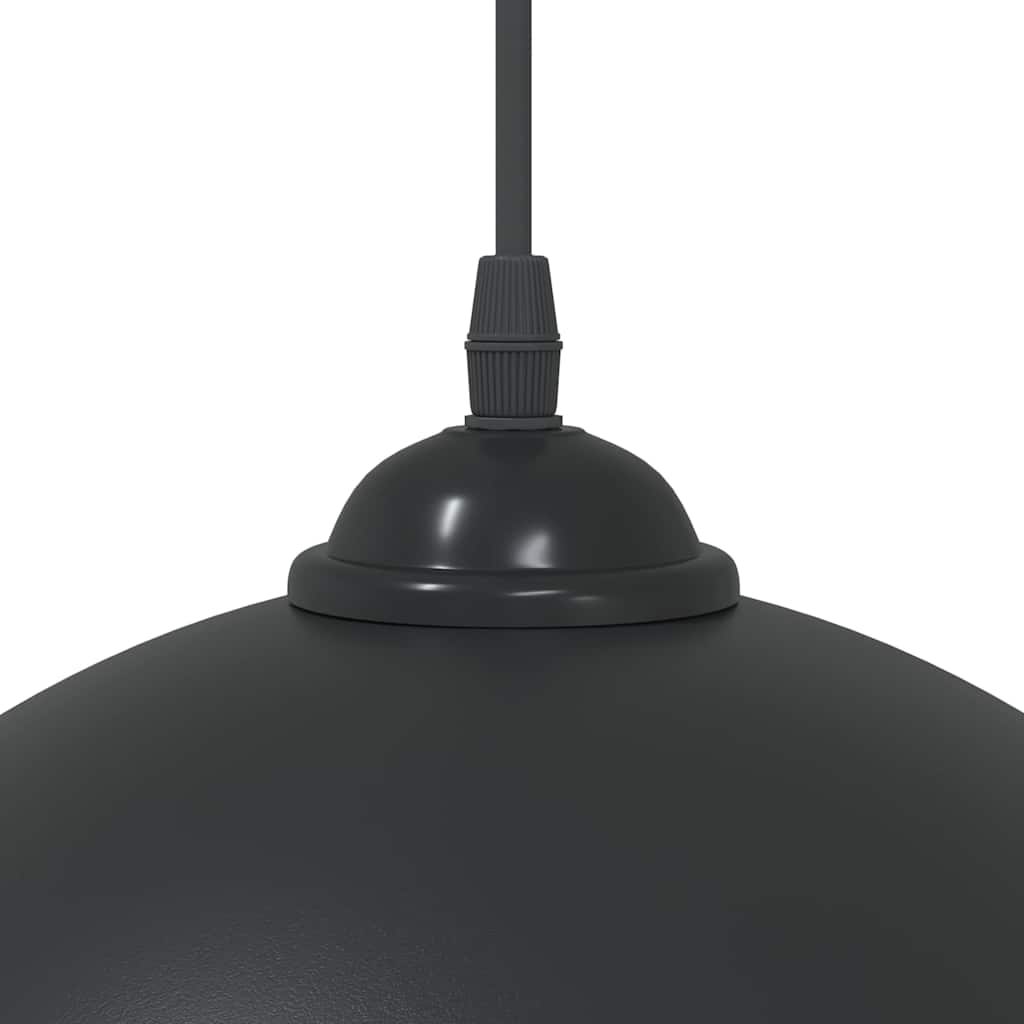vidaXL Lampy wiszące 2 szt. Regulowana wysokość E27 Czarny Metal