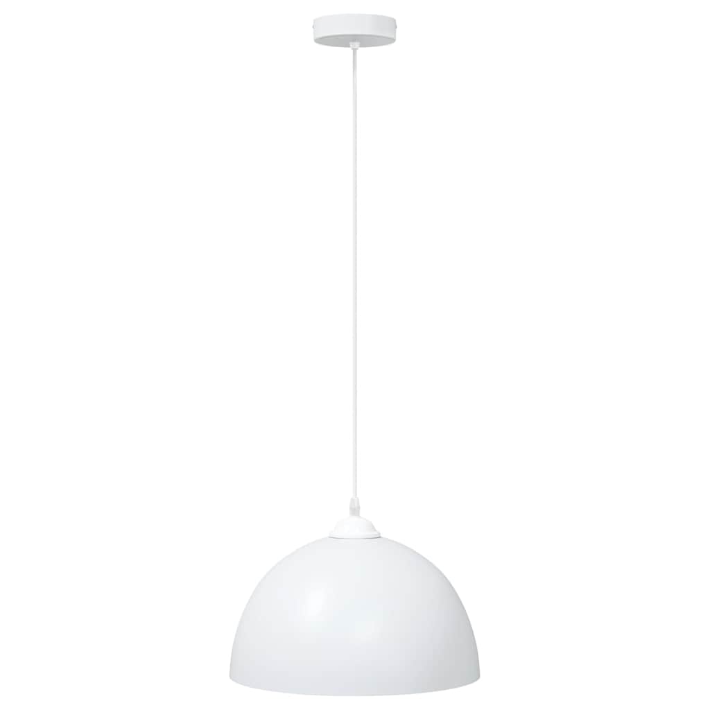 vidaXL Lampy wiszące 2 szt. Regulowana wysokość E27 Biały Ø30 cm Metal