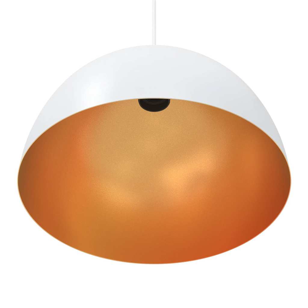 vidaXL Lampy wiszące 2 szt. Regulowana wysokość E27 Biały Ø30 cm Metal